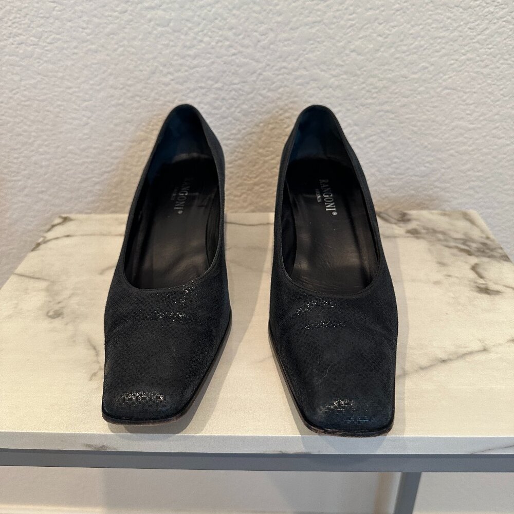 Rangoni Firenze Leather Sole Black Pump